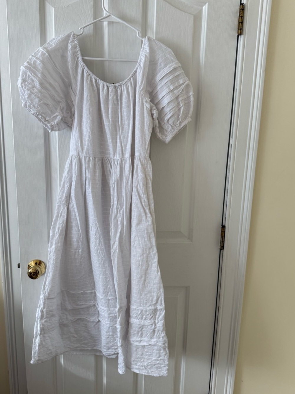Madewell White Puff-Sleeve Cotton Dress - Picture 5 of 5